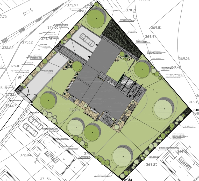 Gartenarchitektur Eines Familienhauses Protim