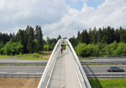 Pedestrian and bicycle bridge over the A2 highway, KRANJ-vzhod exit