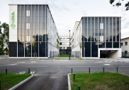 Verwaltungsgebäude des Pharmaunternehmens KRKA in Ljubljana