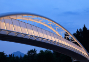 Pedestrian and bicycle bridge over the A2 highway at the KRANJ-vzhod exit