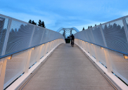 Pedestrian and bicycle bridge over the A2 highway, KRANJ-vzhod exit