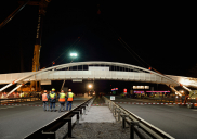 Pedestrian and bicycle bridge over the A2 highway, KRANJ-vzhod exit