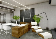 Interier in notranja oprema pisarniških prostorov v poslovnem centru Gabrijel Aluminium