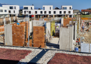 Terraced houses (south row) - construction site, Šenčur
