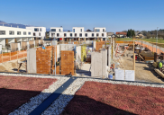 Terraced houses (south row) - construction site, Šenčur