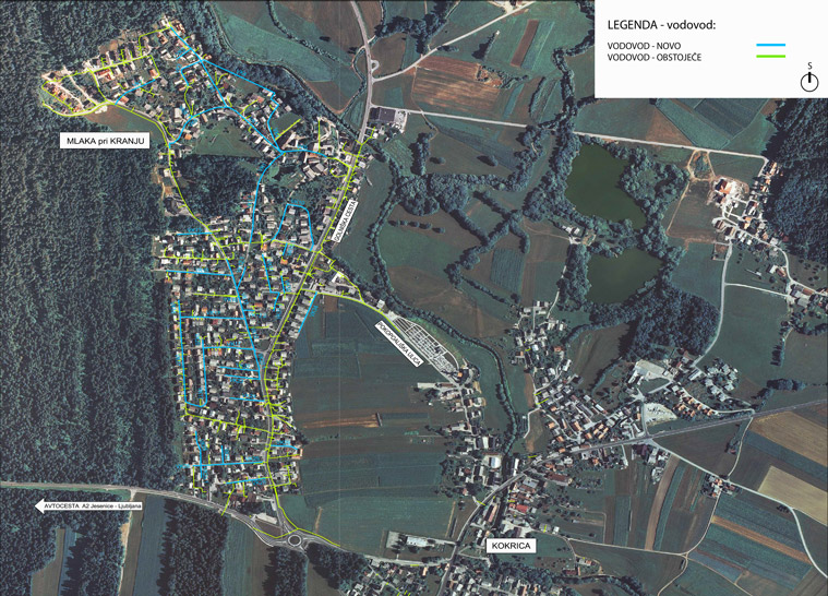 Communal infrastructure for the community Mlaka near Kranj - 