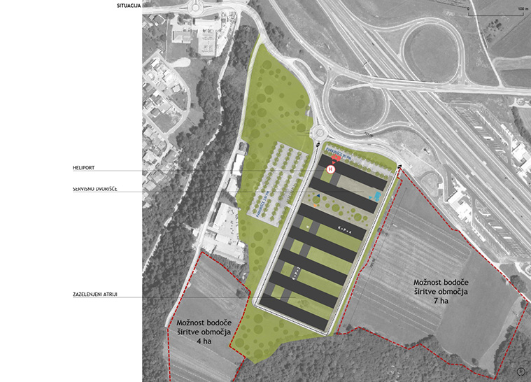 Masterplan for the placement of the REGIONAL HOSPITAL for the Gorenjska region in Radovljica - 