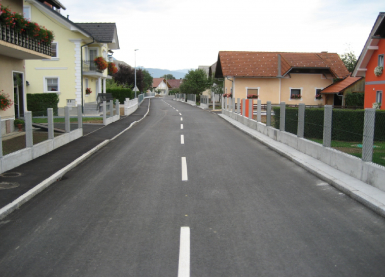 Straßen, Abwasser- und Kanalsystem der Orte  Voklo in Voglje ŠENČUR - 