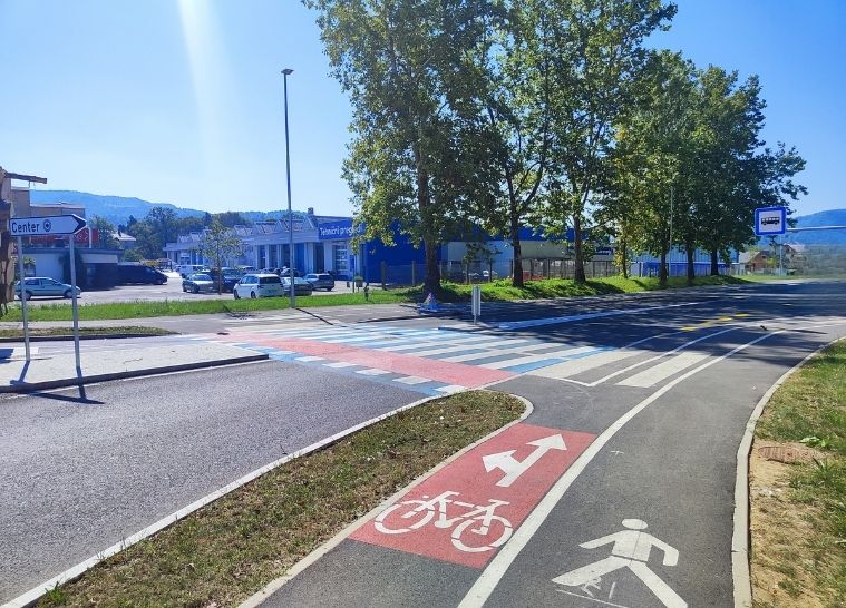 Umgestaltung der Straße Kidričeva cesta, Škofja Loka - 