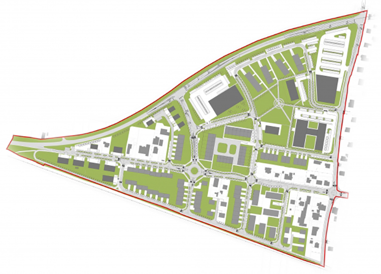 Municipal urban plan for a residential and business district in ŽALEC - 