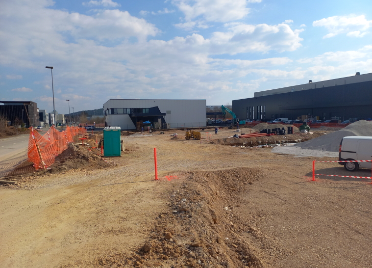 Produktions- und Lagergebäude Raycap, Komenda - Erweiterungsbau - März 2022