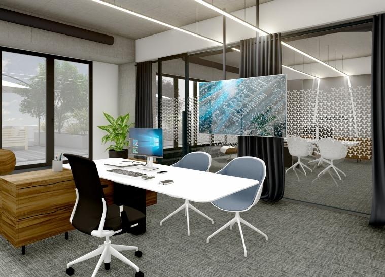 Interior design and office equipment in business center Gabrijel Aluminium - 