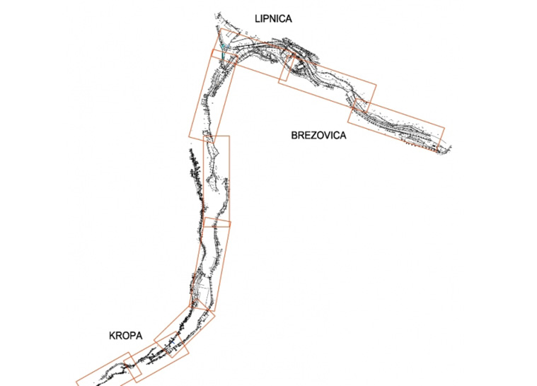 Abwasser- und Kanalsystem des Ortes Kropa RADOVLJICA - 