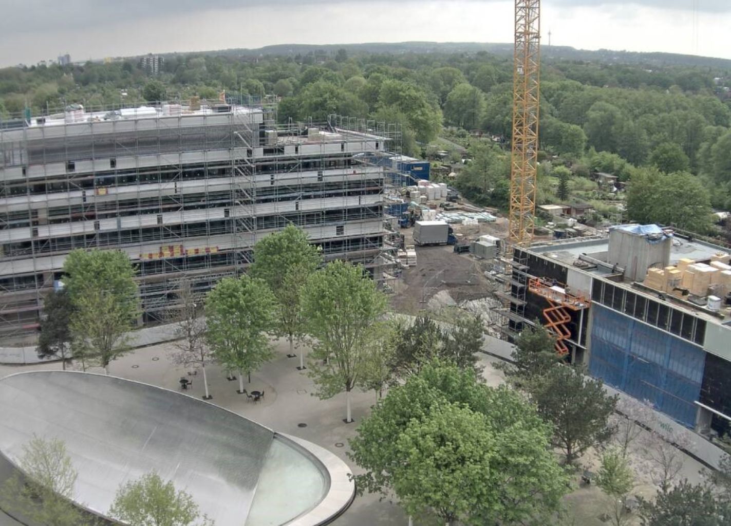 Poslovni stavbi v Parku Wilo, Dortmund - gradbišče - Maj 2023